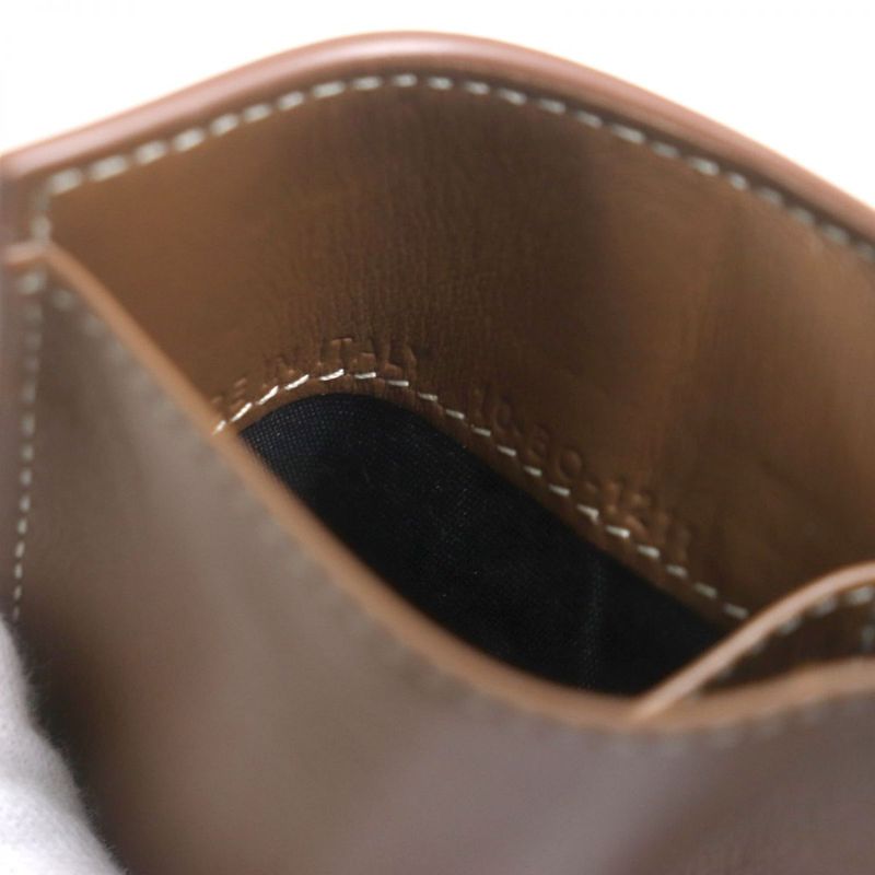 DIOR Om 2esbc110 CD Diamond Leather Trifold Wallet/compact Wallet Brown