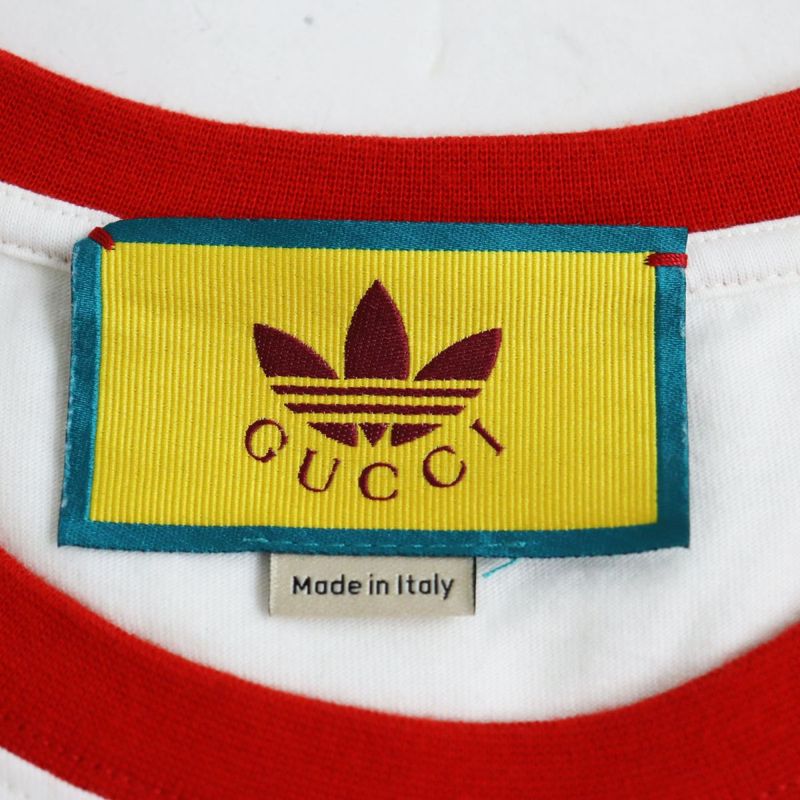 22SS Gucci×adidas Collaboration 702612 Trefoil Logo Cotton Jersey Short Sleeve