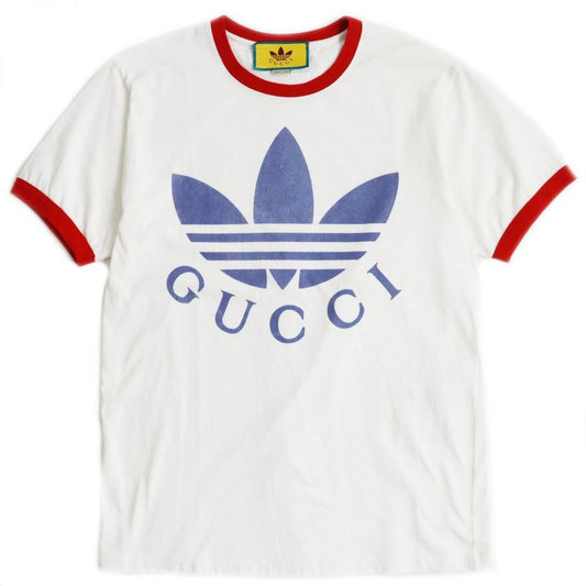22SS Gucci×adidas Collaboration 702612 Trefoil Logo Cotton Jersey Short Sleeve