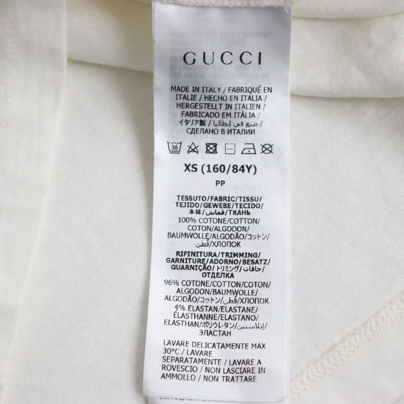 22SS Gucci×adidas Collaboration 702612 Trefoil Logo Cotton Jersey Short Sleeve
