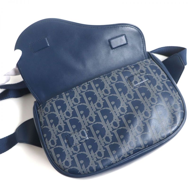 DIOR Om 1adpo223clp_h560 Oblique Galaxy World Tour Saddle Leather Belt Bag