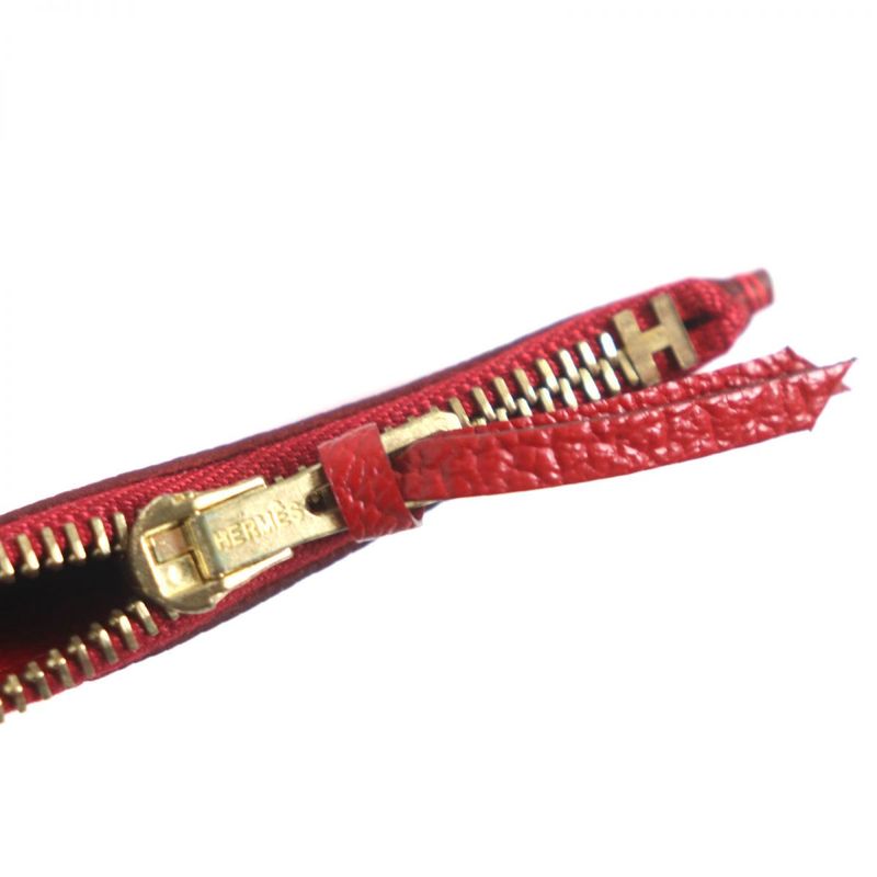  Hermes Dogon GM Serie Button Chevre Mizor Leather Wallet / Bifold Long Wallet