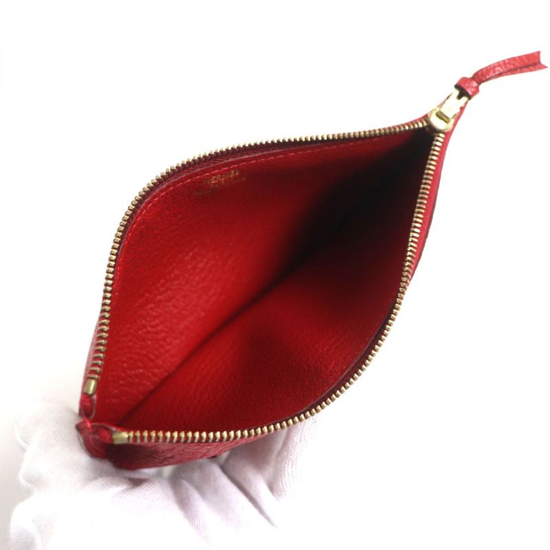  Hermes Dogon GM Serie Button Chevre Mizor Leather Wallet / Bifold Long Wallet