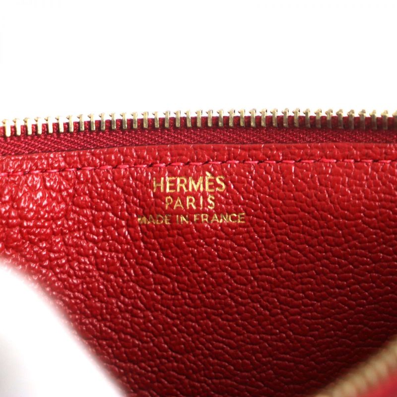  Hermes Dogon GM Serie Button Chevre Mizor Leather Wallet / Bifold Long Wallet