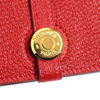  Hermes Dogon GM Serie Button Chevre Mizor Leather Wallet / Bifold Long Wallet