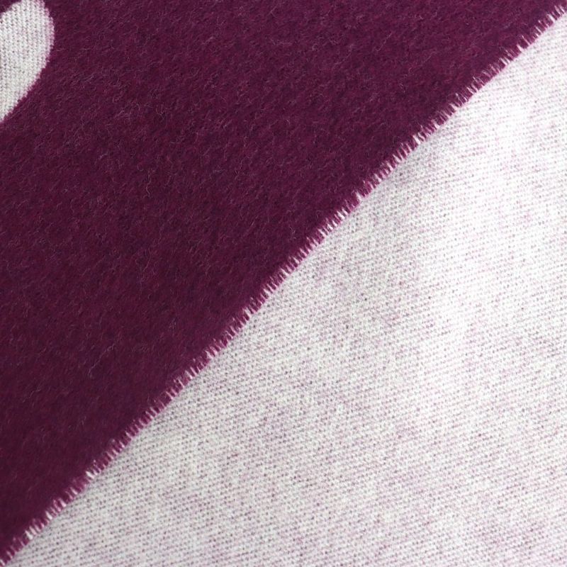 Balenciaga 512732 Jacquard Wool With Logo Purple And Gray Made In