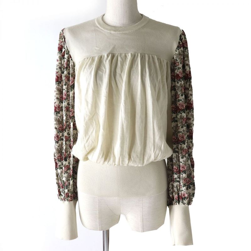 Unused Louis Vuitton 19AW Sleeve Floral Print Wool X Cashmere X Silk