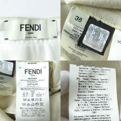 Fendi 2019 Fr6223 FF Logo Embroidered Cashmere Blend Pants/slacks
