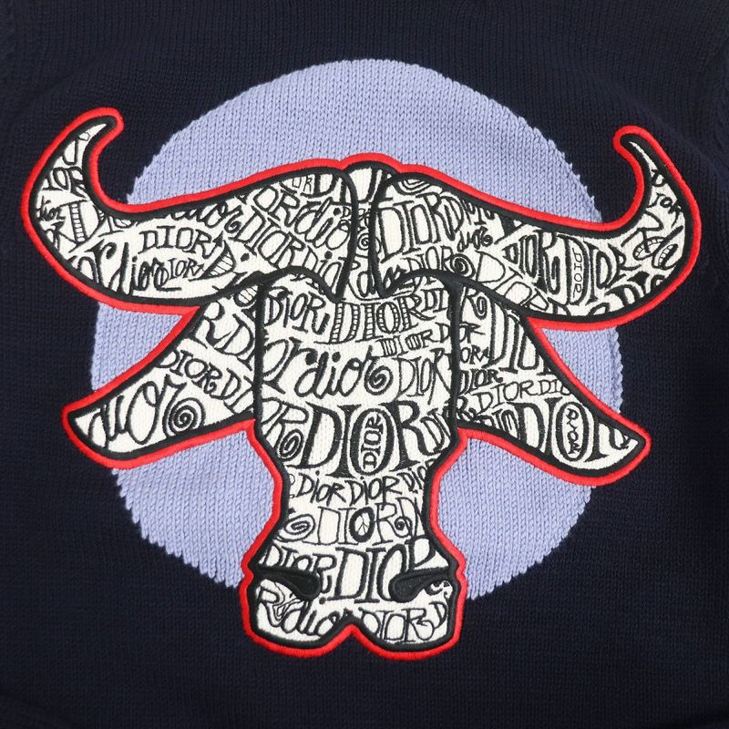 21ss DIOR Homme X Shawn Stussy DIOR AND Shawn BULL Logo Embroidery Long Sleeve