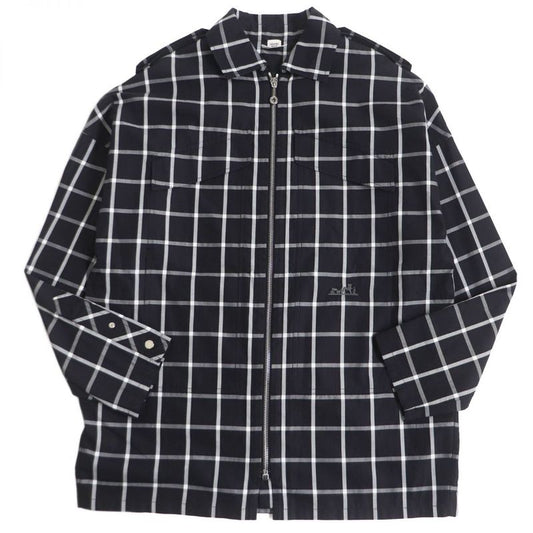 Hermes Window Pen Cuff Serie Buttons Silver Hardware Logo Embroidery Blouson