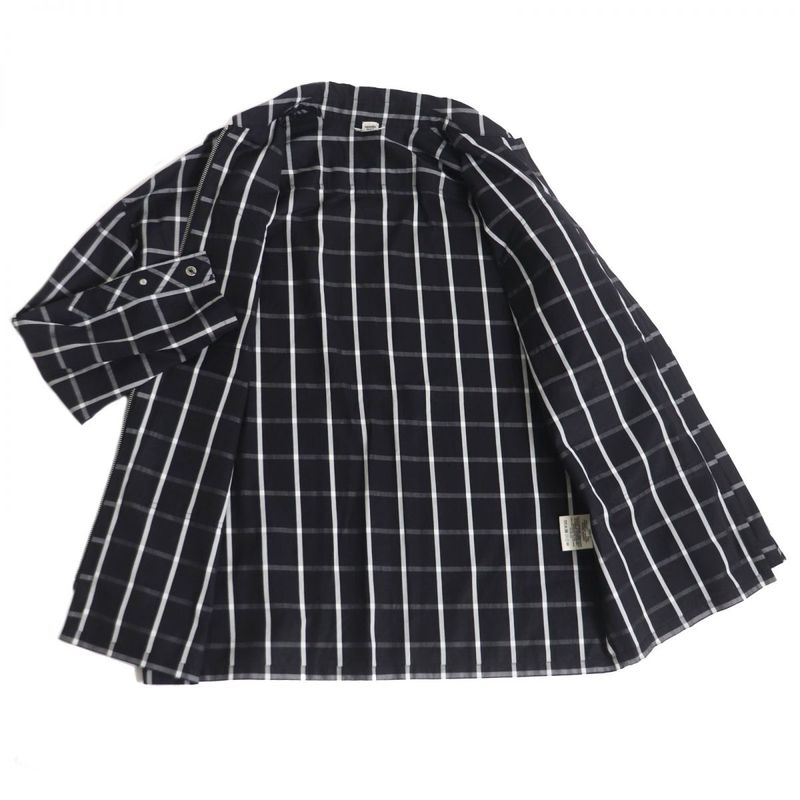 Hermes Window Pen Cuff Serie Buttons Silver Hardware Logo Embroidery Blouson