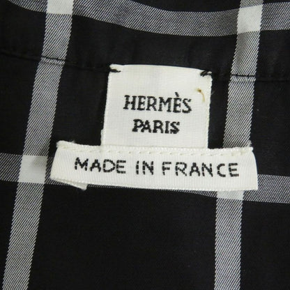 Hermes Window Pen Cuff Serie Buttons Silver Hardware Logo Embroidery Blouson