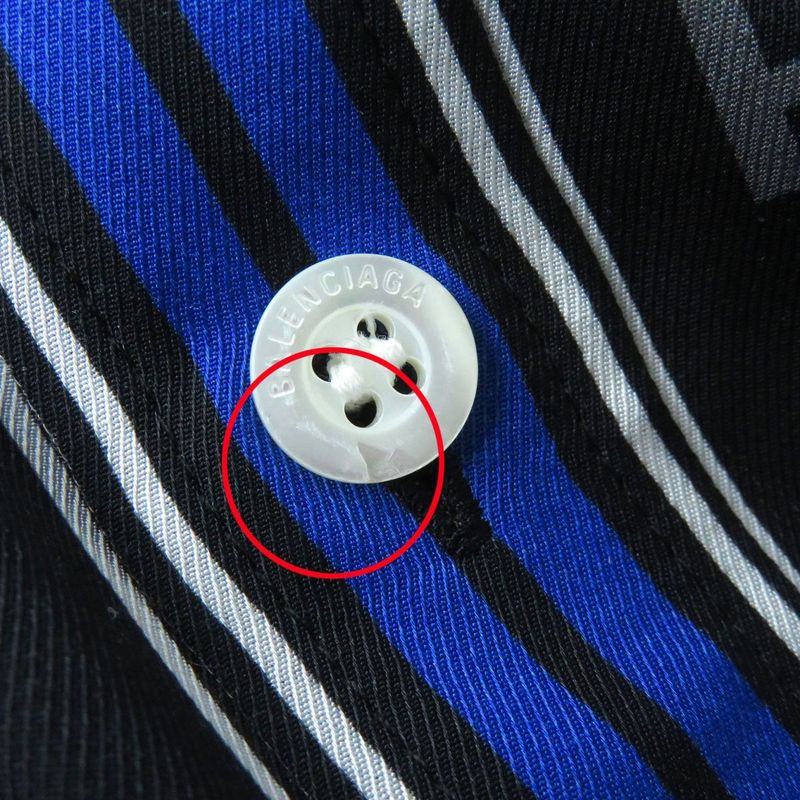 20SS Balenciaga Wardrobe 658956 Logo Stripe Pattern 100% Rayon Long