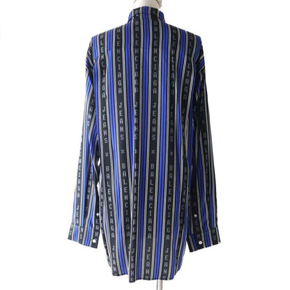 20SS Balenciaga Wardrobe 658956 Logo Stripe Pattern 100% Rayon Long