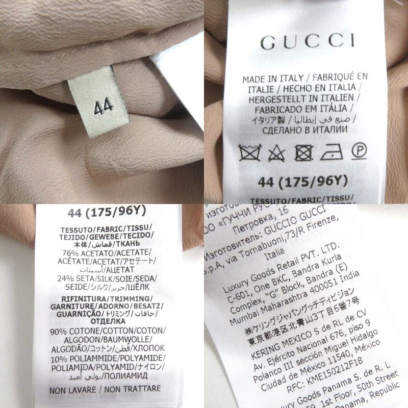 Gucci Loved Lace Top With Inner Camisole Light Beige 44 Made In Italy