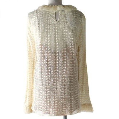 Gucci Loved Lace Top With Inner Camisole Light Beige 44 Made In Italy