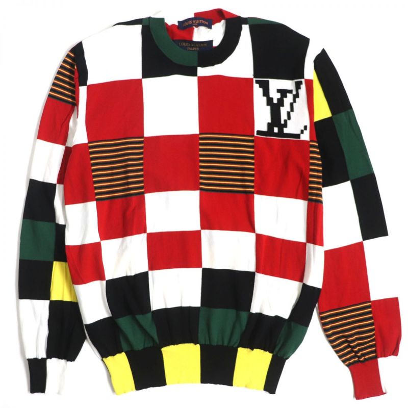 2022 Louis Vuitton Amen Break Damier Big LV Logo Knit Sweater/pullover