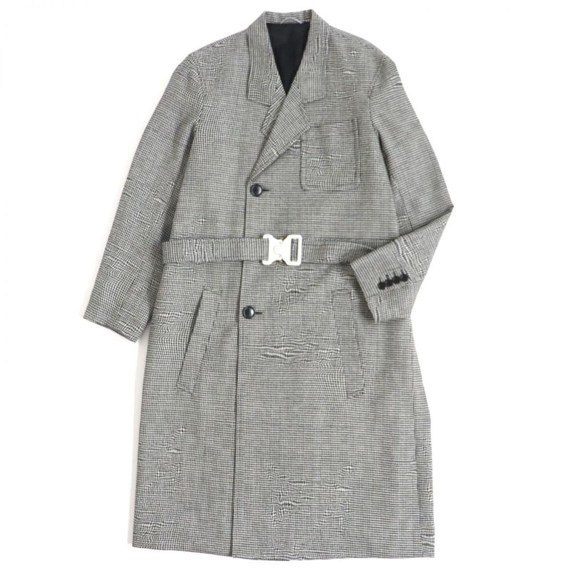 2019 DIOR Om 933c307a4602 Staggered Pattern With Belt And Logo Buttons Wool