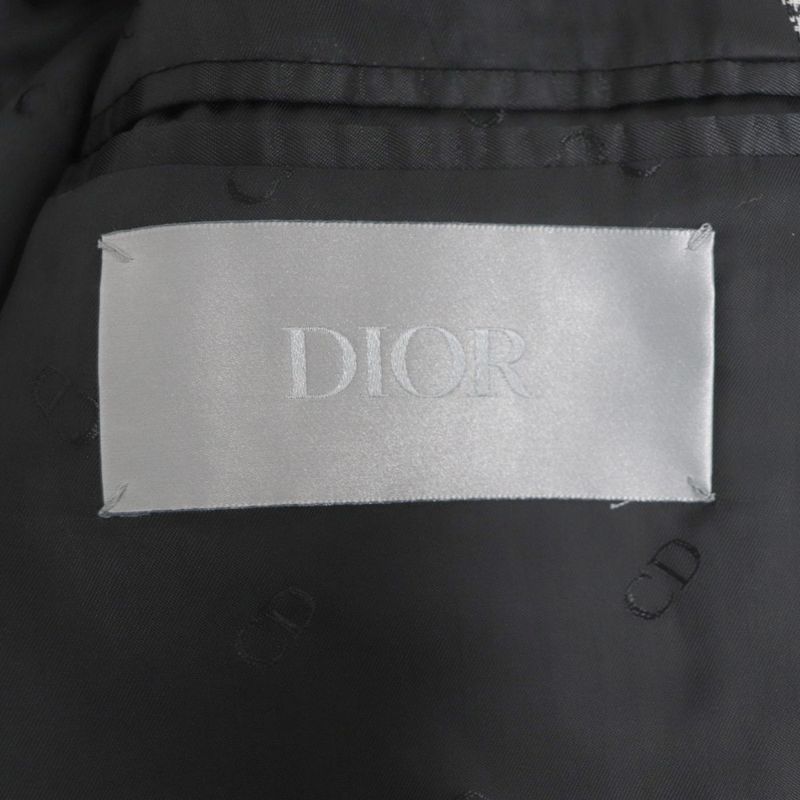 2019 DIOR Om 933c307a4602 Staggered Pattern With Belt And Logo Buttons Wool