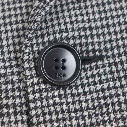 2019 DIOR Om 933c307a4602 Staggered Pattern With Belt And Logo Buttons Wool