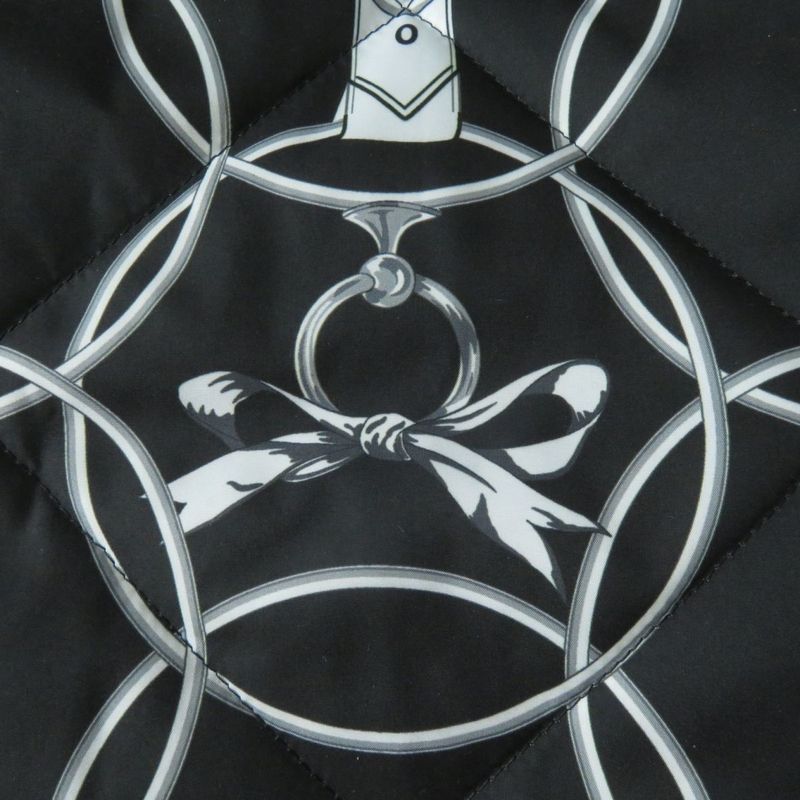 22 Hermes 2h0160d4 Women's Feather Canvas Quilted Reversible