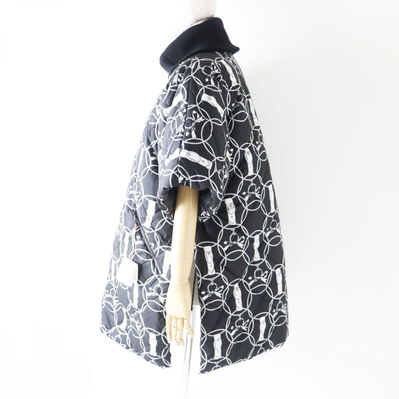 22 Hermes 2h0160d4 Women's Feather Canvas Quilted Reversible