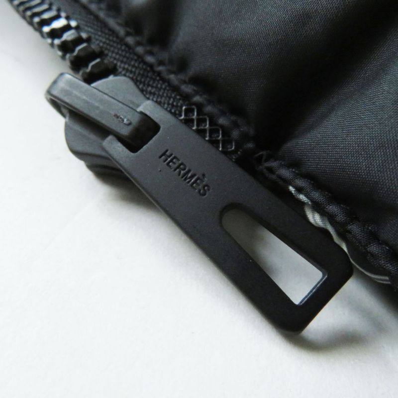 22 Hermes 2h0160d4 Women's Feather Canvas Quilted Reversible