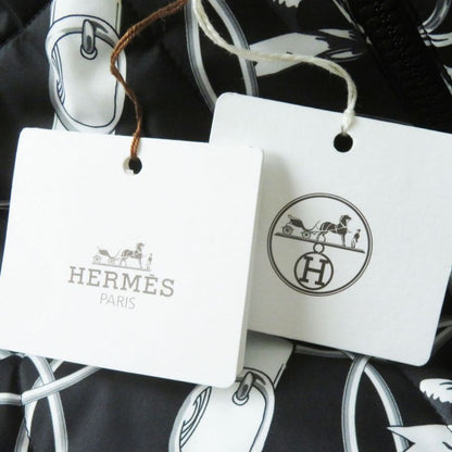 22 Hermes 2h0160d4 Women's Feather Canvas Quilted Reversible