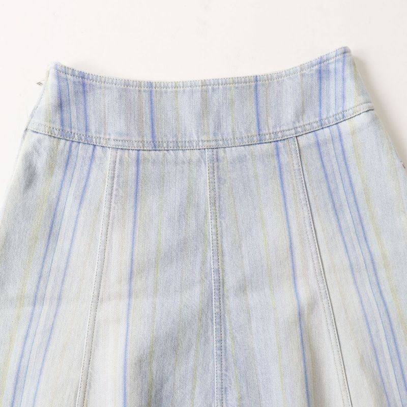 CHANEL P58766 Women's A-line/trapezoid Cut-off Denim Skirt