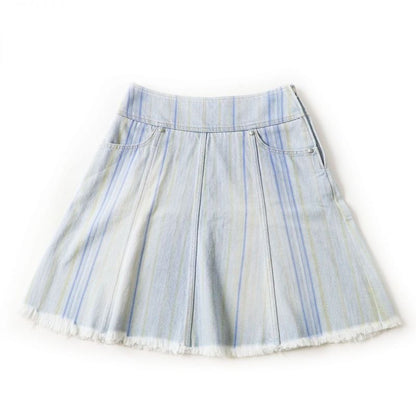 CHANEL P58766 Women's A-line/trapezoid Cut-off Denim Skirt