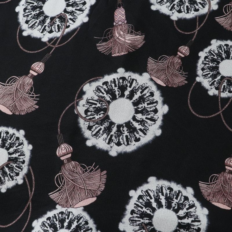 Hermes 22SS Hermes 2e0312dz Liquetis Aquarelle Long Length Wrap Skirt Black