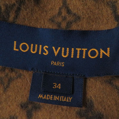 Hermes LV Louis Vuitton Fi0x24tix Monogram Pattern Trench Coat With Wool