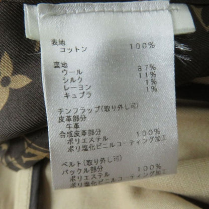 Hermes LV Louis Vuitton Fi0x24tix Monogram Pattern Trench Coat With Wool