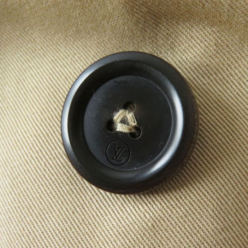 Hermes LV Louis Vuitton Fi0x24tix Monogram Pattern Trench Coat With Wool