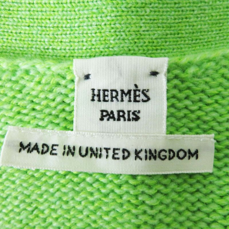 Hermes UK Made Hermes 23SS Women's Cashmere And Cotton Knit Cardigan With