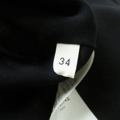 Hermes French Celine 2r412865c Fluid Dress/dress With Cap Sleeves Black 34