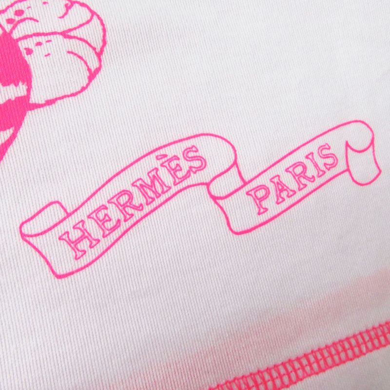 22 Hermes Women's Jungle Love Short Sleeve Cut/t-shirt Light Pink And