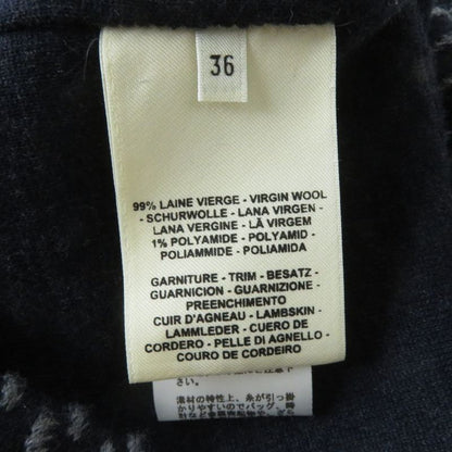 Hermes Serie Button Lamb Leather Use Short Sleeve Knit