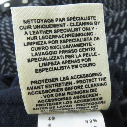 Hermes Serie Button Lamb Leather Use Short Sleeve Knit