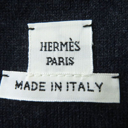 Hermes Serie Button Lamb Leather Use Short Sleeve Knit