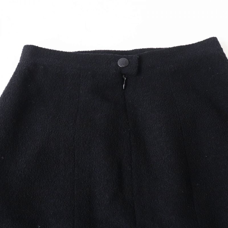 Hermes French CHANEL 08C P32374 Ladies Single Color Tweed Trapeze Skirt/mini