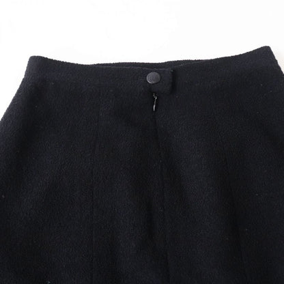 Hermes French CHANEL 08C P32374 Ladies Single Color Tweed Trapeze Skirt/mini