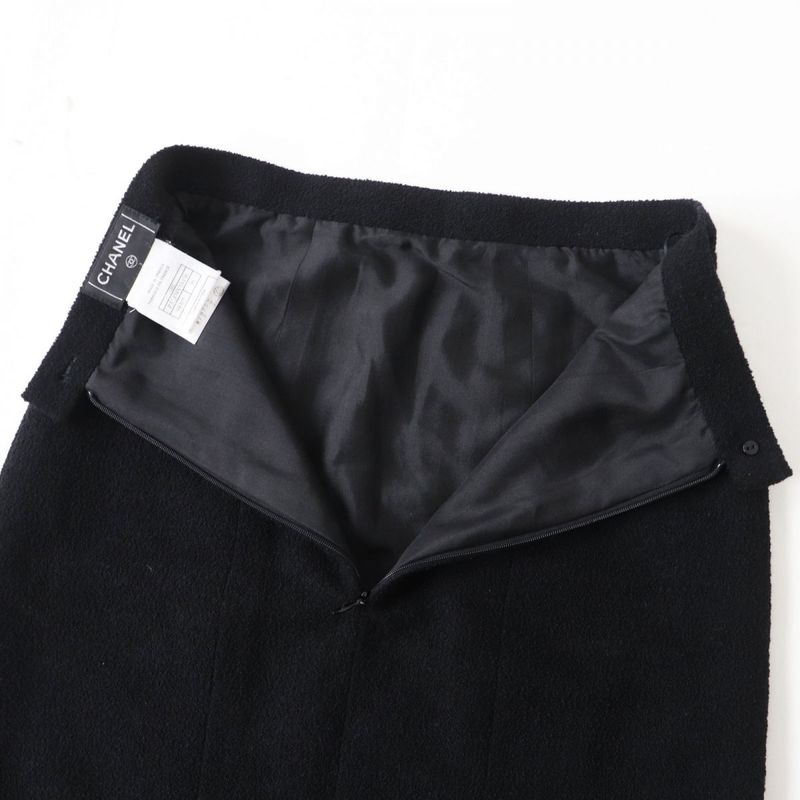 Hermes French CHANEL 08C P32374 Ladies Single Color Tweed Trapeze Skirt/mini