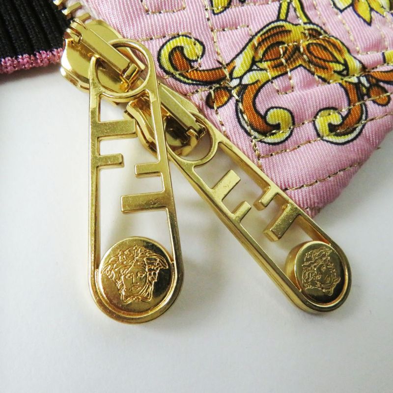 Unused Fendi X Versace Fendace 22SS Fj7259 100% Silk Bomber Jacket