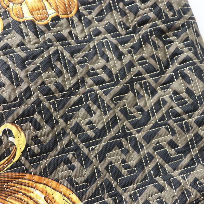 Unused Fendi X Versace Fendace 22SS Fj7259 100% Silk Bomber Jacket