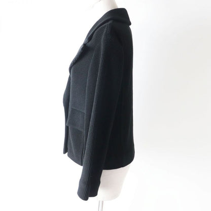 CHANEL 21C P70001 Women's Waffle Double Jacket With Rhinestone Coco