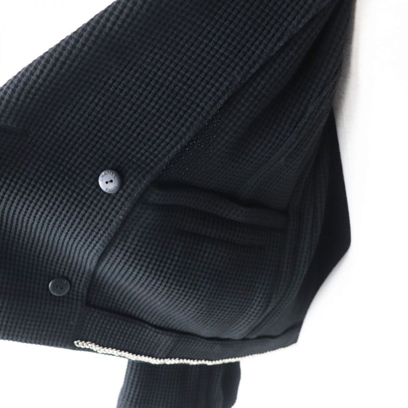 CHANEL 21C P70001 Women's Waffle Double Jacket With Rhinestone Coco