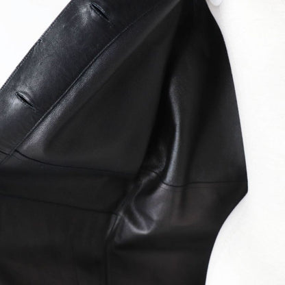 Hermes French Hermes 2020 Women's Belted Serie Button Lamb Leather Long