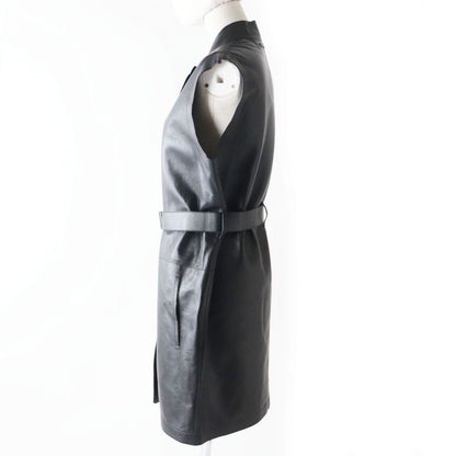 Hermes French Hermes 2020 Women's Belted Serie Button Lamb Leather Long