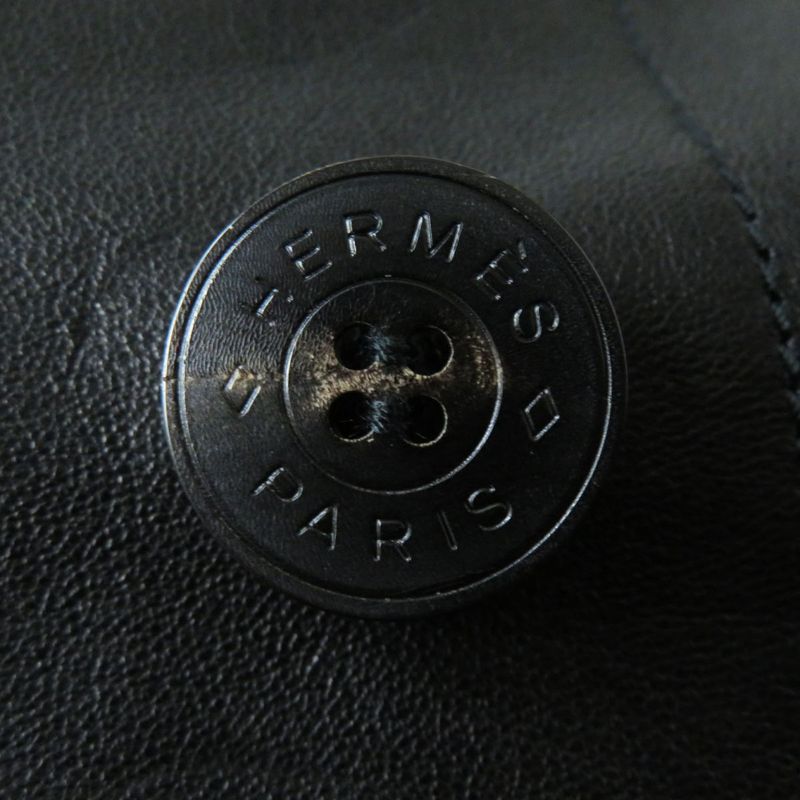 Hermes French Hermes 2020 Women's Belted Serie Button Lamb Leather Long